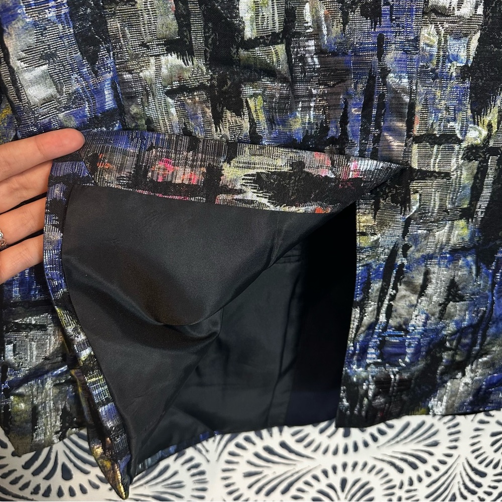 Lanzino Metallic Multi Colored Statement Blazer S… - image 7